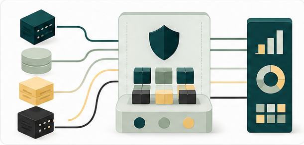 Transformation systems passing through a governed control layer